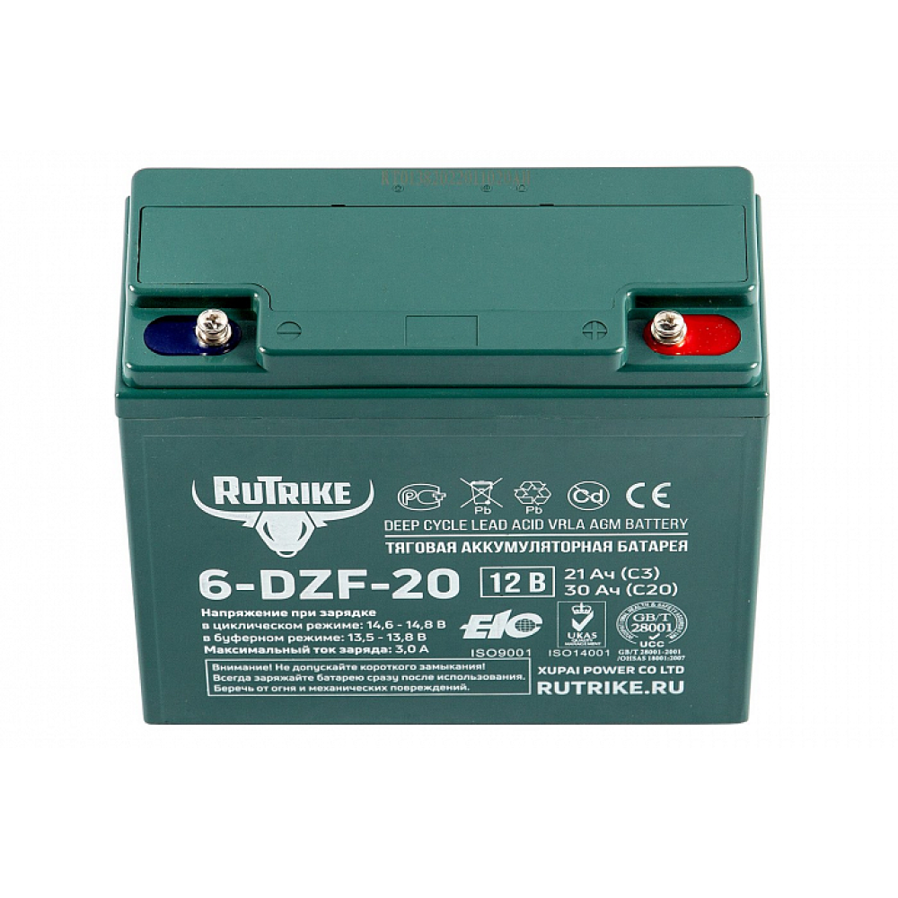 Тяговый аккумулятор RuTrike 6-DZF-20 (12V20A/H C2) 1