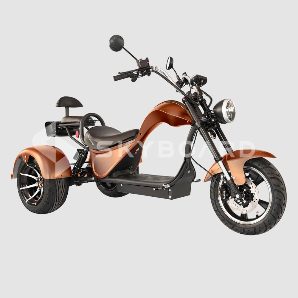 Электроскутер CityCoco SKYBOARD Trike Chopper-2000 Коричневый Электроскутер CityCoco SKYBOARD Trike Chopper-2000 Коричневый