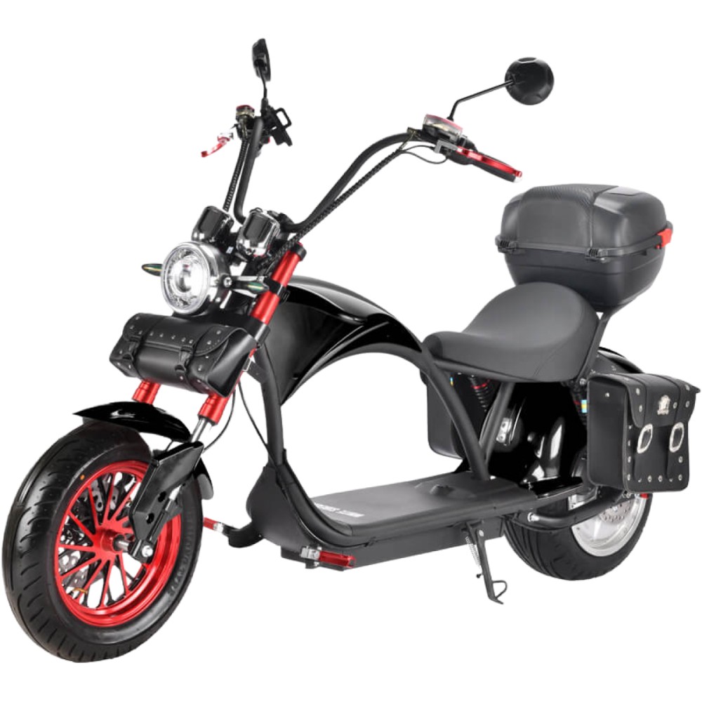 Электроскутер Citycoco WHITE SIBERIA Wild Wheel 3950W Черный Электроскутер Citycoco WHITE SIBERIA Wild Wheel 3950W Черный