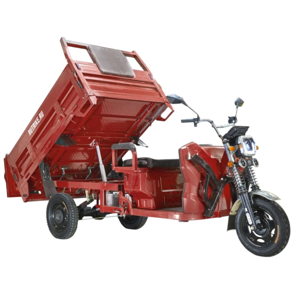 Грузовой электротрицикл Rutrike D5 1500 гидравлика (72V1500W) Красный