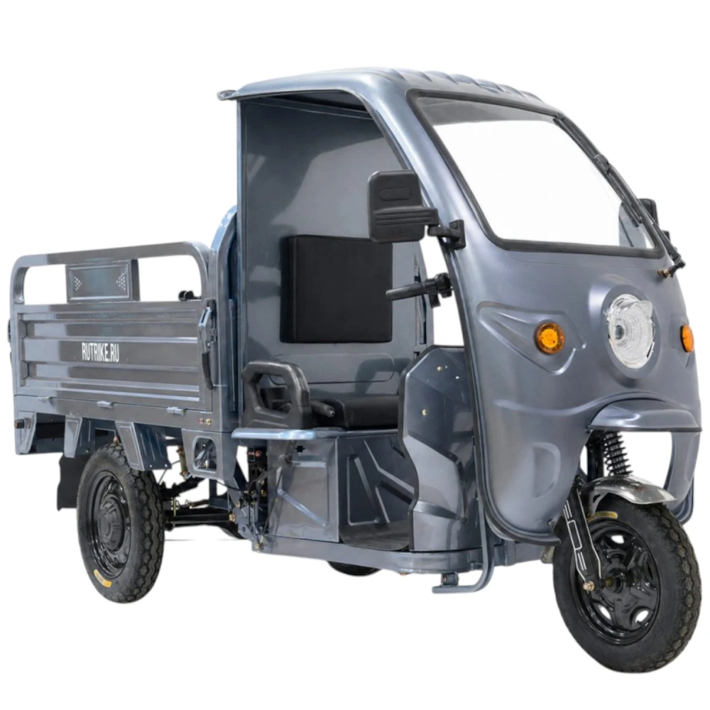 Грузовой электротрицикл Rutrike Вектор Кабина 1500 60V1200W Серый